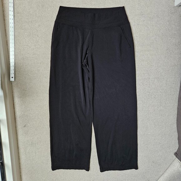 Athleta Venice High Rise Wide Leg Pants Black XLT XL TALL Casual Athleisure - Picture 1 of 11
